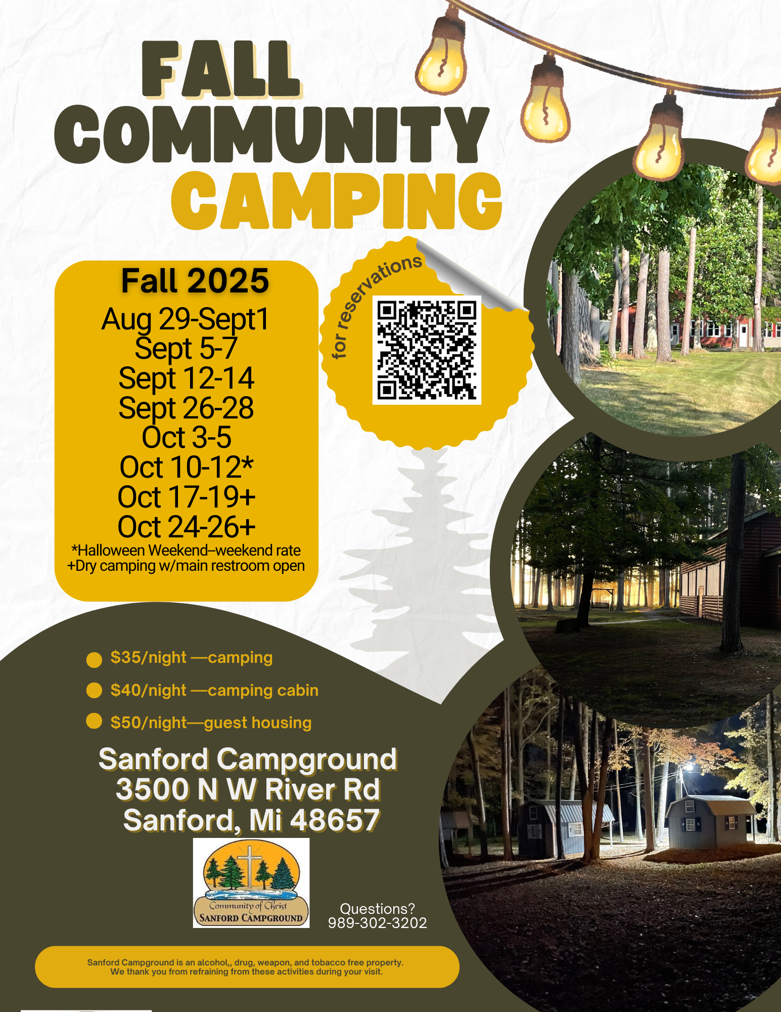 Community Camping Events – Fall 2025